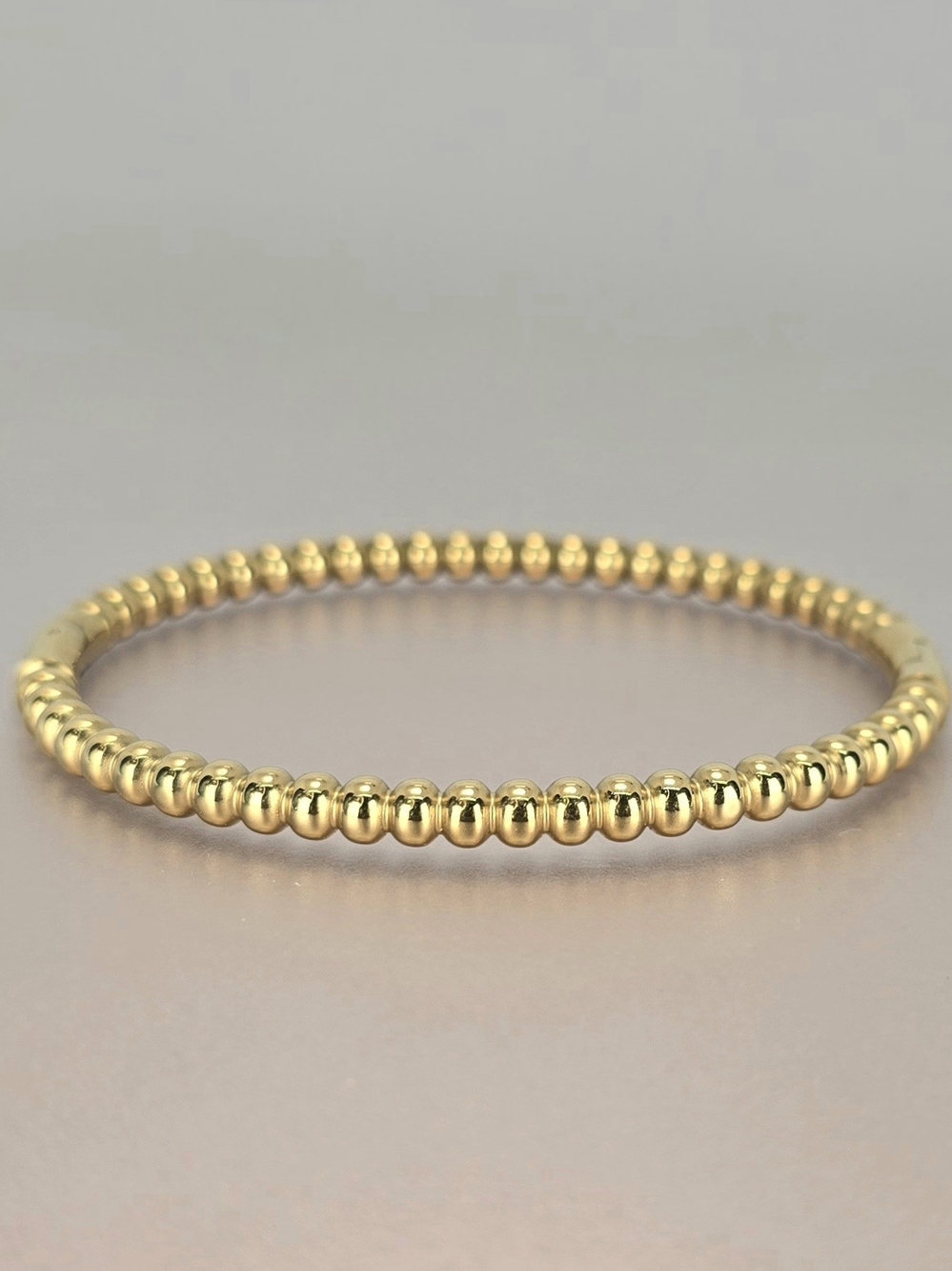 Gold Beaded Stretch Bracelet - Women's Jewelry